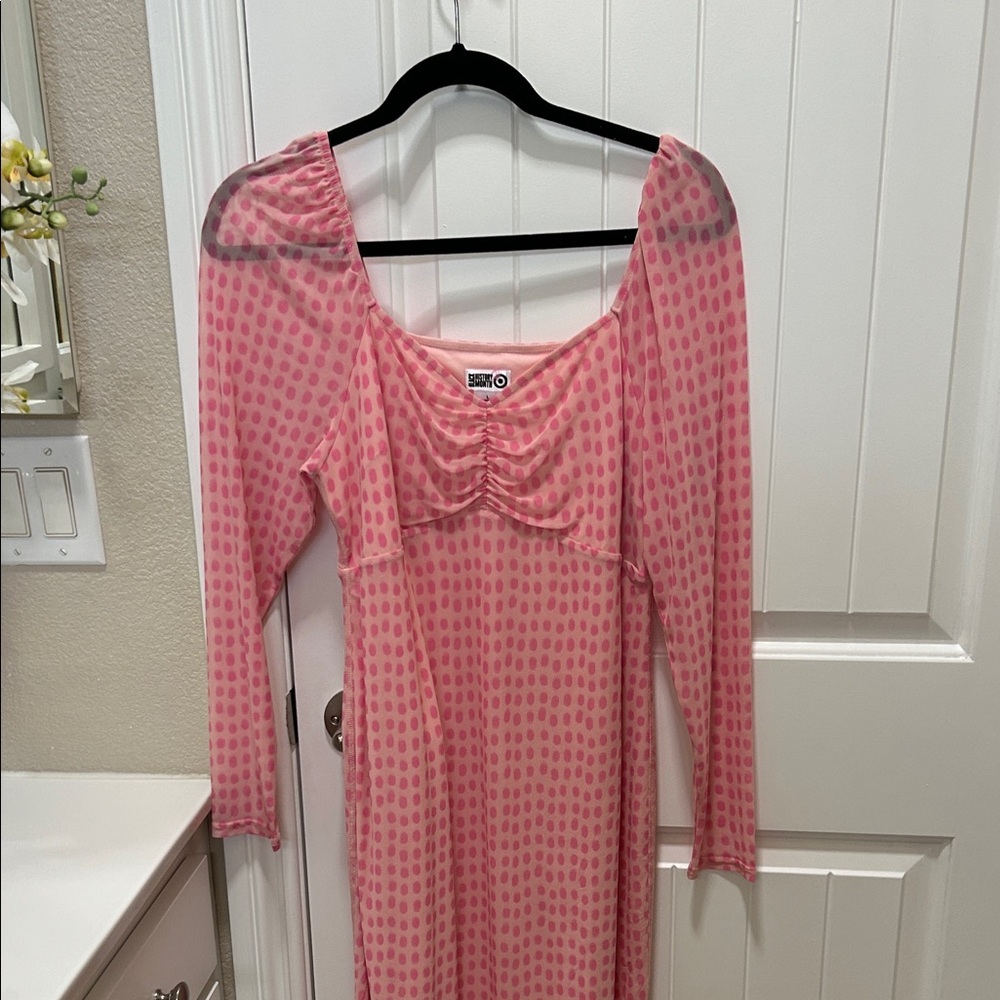 Miss Sixty Pink Long Sleeve Dress